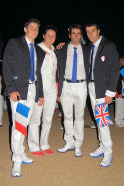 Matthieu et Gauthier avec Emilie Fer et Tony Estanguet