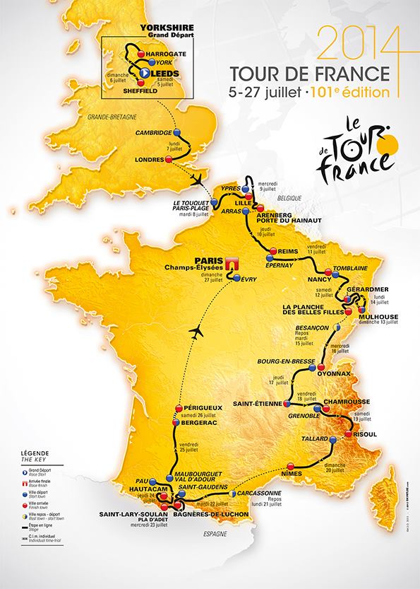 Culture Sport tracé Tour de France 2014