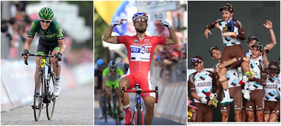 Pierre Rolland, Nacer Bouhanni et l'équipe AG2R La Mondiale