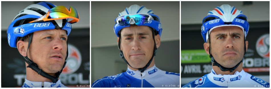 Francis Mourey, Mathieu Ladagnous et Murilo Fischer de l'équipe FDJ