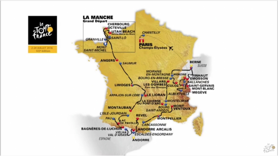 cultureSPORT Tour de France 2016 tracé