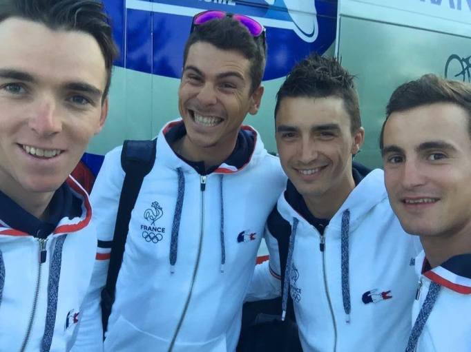 Romain Bardet, Warren Barguil, Julian Alaphilippe et Alexis Vuillermoz